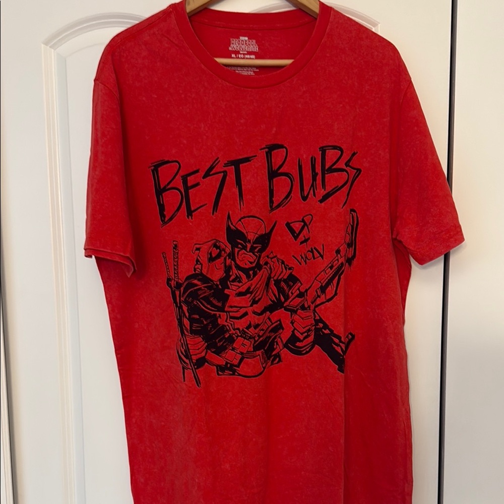 Wolverine and Deadpool Red Graphic T-Shirt